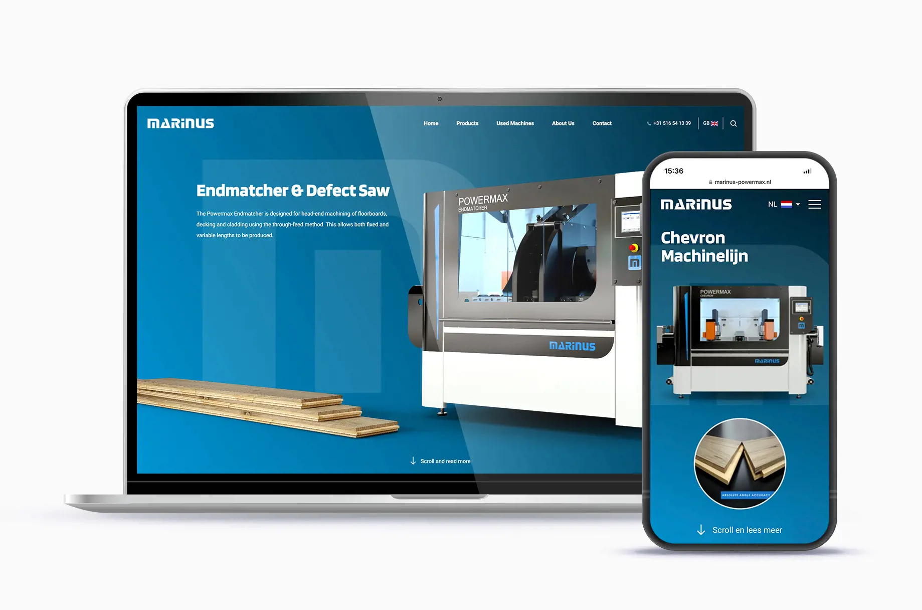 Nieuwe website Marinus Machinebouw