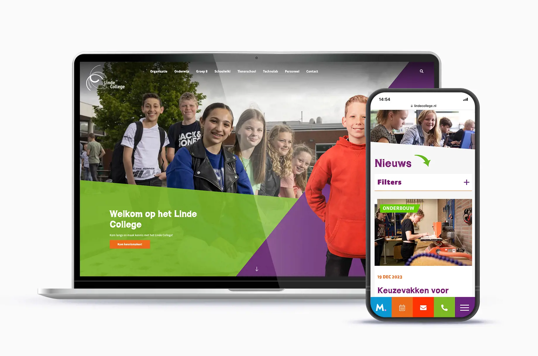 Nieuwe website Linde College Wolvega